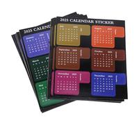 Operitacx Pegatinas de Calendario 2025 Autoadhesivas para Bloc de Notas, 12 Hojas Coloridas Índice Mensual, Calcomanías Decorativas para Planificación y Organización Personal