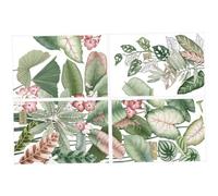 Operitacx Pegatinas de Pared Monstera Tropical Adhesivos Decorativos para Salón Diseño Moderno y Extraíble para Puertas y Habitaciones con Verdes Naturales