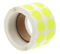 Operitacx Pegatinas Decorativas Fluorescentes De Puntos 1000 Unidades, Adhesivas, Redondas, Color Amarillo Fluorescente, Para Manualidades y Decoración