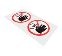 Operitacx Pegatinas en PVC Autoadhesivo de Advertencia de Seguridad No Tocar 2 Piezas Diseño Claro y Visible desde Lejos para Superficies Lisas y Exteriores