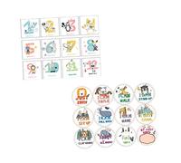 Operitacx Pegatinas Mensuales para Recién Nacidos Pegatinas Conmemorativas de Logros para Bebés para Fotos de Meses Mensuales Bebés