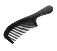 Operitacx Peine de Cuerno de Buey Natural 7.67 Pulgadas Mango Engrosado Peine de Masaje Antiestático para Pelo Largo y Rizado Cuidado del Cabello