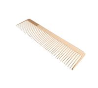 Operitacx Peine de Metal Portátil para Cuidado del Cabello, Diseño Compacto en Color Dorado, Peine para Peluquería y Salón de Belleza, Herramienta Resistente para Peinar Todo Tipo de