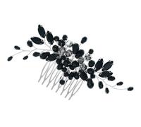 Operitacx Peineta de Novia de Cristal Oscura Gemas de Imitación, Accesorio Cabello para Boda y Fiesta, Pasador Delicado para Dama de Honor, Tocado Elegante para Peinado de Novia