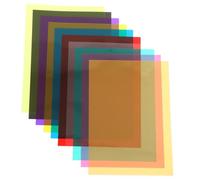 Operitacx Películas Fotográficas de PVC 10 Hojas Multicolor 0,3 Mm para Iluminación Fotográfica Profesionales, Filtro Gel Ligero para Fotos y Vídeo, Corrección de Color para Estudio