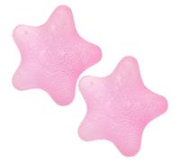 Operitacx Pelota Fortalecedora de Dedos 2 Pcs Color Rosa Estrella Suave para Ejercitador de Manos y Antebrazos, Herramienta de Agarre Manual para Entrenamiento, Recuperación y