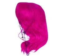 Operitacx Peluca Corta y Amigable para Mujer de Pelo Sintético con Flequillo Rosa, Fácil de Usar Adecuado para Diferentes Ocasiones y Cosplay