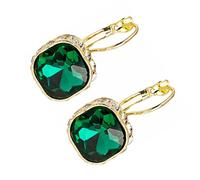 Operitacx Pendientes de Piedra Verde Diseño Único y Cómodo Hebilla para Mujer Aleación Resistente que No se Deforma Adecuado para Obsequio de Cumpleaños