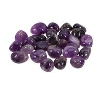 Operitacx Piedras Naturales Pulidas de Cuarzo Morado 2-3 Cm, 300 G, Piedras Curativas Irregulares para Decoración de Peceras, Jarrones y Jardín, Cristales de Amatista para Terapia