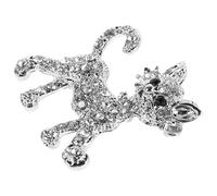 Operitacx Pin de Gato Lindo de Aleación con Gemas de Imitación, Diseño Minimalista y Acabado Brillante para Accesorios de Ropa Femenina en Cumpleaños