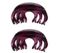 Operitacx Pinza Grande Cabello de Acrílico 2 Piezas Color Morado, Pasador de Garra Dentado para Mujer, Sujeción Cómoda para Cabello Grueso y Fino, Adecuado para Baño y Peinados Diarios