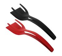 Operitacx Pinzas de Espátula de Nailon Flexibles para Huevos y Tortillas, Pala Giratoria Pieza, Paquete de 2 para Cocina y Desayuno Fácil