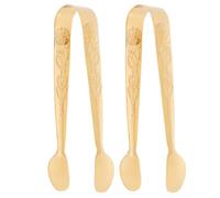 Operitacx Pinzas Paquete de Acero Terrones para Inoxidable Azúcar de Dorado de 2 Piezas Multifuncionales Prácticas y Cocina y Mesa de Comedor