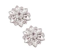 Operitacx Pinzas para Zapatos con Piedras Plateadas, Accesorios Desmontables para Adornar Sandalias y Zapatos de Tacón en Graduaciones