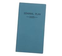 Operitacx Planificador Español Cuaderno de Notas Portátil Color Azul Lago Organizador para Escritorio y Espacio para Planificación Diaria