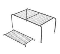 Operitacx Plataforma de Salto para Gallinas Rejilla de Hierro y Escalera, Accesorio para Gallineros Que Facilita la Alimentación Descanso de Pollitos