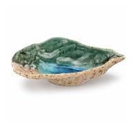 Operitacx Plato de Cerámica Forma de Concha para Servir, Fácil de Limpiar Fina Elaboración, Adecuado para Hogares y Bares, Diseño Irregular para Frutas y Ensaladas