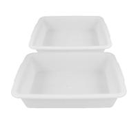 Operitacx Plato Rectangular Multifuncional de Plástico para Laboratorio, 2 Unidades a Prueba de Derrames, Adecuado para Organización y Experimentos en Laboratorios de Investigación