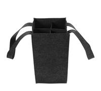 Operitacx Portabotellas de Fieltro Negro Portátil Gran Espacio Interno y Compartimento Extraíble para Llevar hasta 4 Botellas de Vino Tinto Adecuado para Regalos