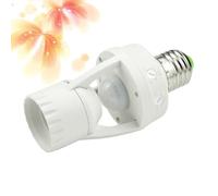 Operitacx Portalámparas Brillo Ambiental Ajustable E27 Sensor de Movimiento Infrarrojo Detección 360 Grados para Bombilla LED para Pasillo y Calle