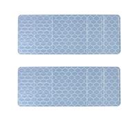 Operitacx Protector contra Salpicaduras de Aceite Deflector de Aluminio Pack de 2 Piezas Fácil de Limpiar y Resistente al Calor Azul para Cocina de Gas para Fogones Portátiles