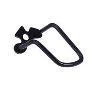 Operitacx Protector del Desviador Trasero de Bicicleta Montaña Negro Metal | Fija bajo Cierre Rápido o Tornillo Fijo, Instalación Fácil, para Rutas y Bicicletas Plegables