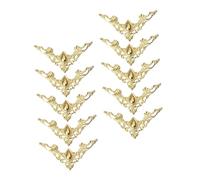 Operitacx Protectores de Esquinas para Scrapbooking de Metal Dorado 20 Piezas, Decorativos Retro para Álbumes, Portadas de Libros y Cuadernos, Resistentes y Fáciles de Usar