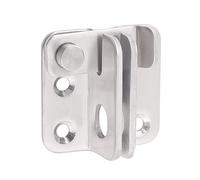 Operitacx Puerta de antirrobo cerradura de puerta corredera cerraduras de gancho para puertas mochila interior tornillo pestillo ventana hebilla de bloqueo antirrobo Plata
