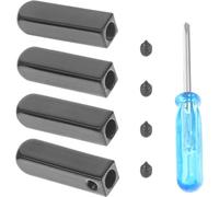 Operitacx Puntas de Metal Color Aleatorio para Cordones de Zapatos Negros, Aleación de Zinc Resistente y No Deformable, Accesorio Adecuado para Zapatillas Deportivas y