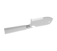 Operitacx Rallador de Cebolletas con Mango Plástico de Acero Inoxidable | Abridor de Botellas, Raspador de Pieles, Corte en Tiras Finas, Dientes de Peine, para Cocina y Preparación