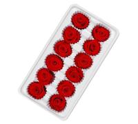Operitacx Ramo de Rosas Preservadas Rojo para Decoración de Bodas y Cenas, Flor Inmortal Duradera y Decorativa 12 Piezas por Caja de Material Plástico