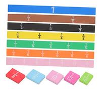 Operitacx Regletas de Fracciones Magnéticas para Aprendizaje Educativo Material Didáctico para Desarrollo del Pensamiento Lógico y Comprensión de Fracciones para Clases de Matemáticas y el