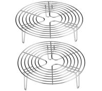 Operitacx Rejilla de Vapor de Acero Inoxidable 304 para Huevos, Resistente al Calor, Fácil de Limpiar y No se Deforma, 2 Piezas para Uso en Restaurante o Panadería