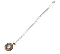 Operitacx Reloj de Bolsillo Retro Pequeño con Tapa Abatible y Cadena, Aleación de Zinc y Plástico, Diseño Vintage para Hombre y Mujer Ocasión