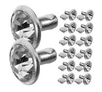 Operitacx Remaches Decorativos de Cristal para Cuero Diseño Único, 100 Piezas de Acero Inoxidable y Cobre, Fáciles de Usar para Manualidades y Decoración