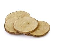 Operitacx Rodajas De Madera Pequeñas - 40 Piezas Redondas De Madera Para Manualidades Decoración De Bodas Y Decoración Rústica Del Hogar 5-6 Cm