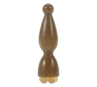 Operitacx Rodillo de Masaje Facial de Madera de Sándalo Natural, Herramienta Manual para Ojos Cuentas de Cuerno, Masajeador Portátil para Acupuntura y Cuidado Facial, Adecuado para
