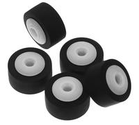Operitacx Rodillo de presión para grabadora de cassette y reproductor portátil, 5 piezas negras de plástico, 1,3 x 1,3 x 0,25 pulgadas, adecuado para cambio de rodillo prensador