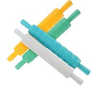 Operitacx Rodillos Creativos para Hornear 4piezas de Plástico, Rodillo Pastelero Ligero Pizza y Manualidades, Herramienta DIY para Decoración Color Aleatorio