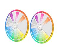 Operitacx Rueda de colores de 2 piezas Guía de aprendizaje de mezcla de pintura herramienta educativa para clases de arte ruedas de colores de pintura para artistas de tatuajes