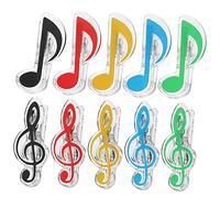 Operitacx Set De 20 Clips De Libro De Música Diseño De Notas Musicales, Soportes Para Partituras y Portapáginas Prácticos Para Libros y Papelería, Accesorios Ideales Para Clases De Música