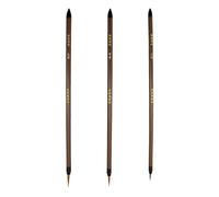 Operitacx Set de 3 Pinceles de Pelo de Comadreja para Acuarela y Óleo Mango de Madera, Línea Fina y Cómodo para Dibujo y Pintura de Figuras