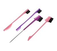 Operitacx Set de 4 Piezas Cepillo y Peine para Cejas y Pestañas, Nylon y Abs, Fácil de Limpiar, para Maquillaje y Festival Color Aleatorio