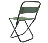 Operitacx Silla de Camping Plegable Multiusos Ligera Respaldo para Playa y Viajes, Estructura Metálica y Asiento de Tela Verde Resistente