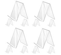 Operitacx Soporte De Libros Acrílico Transparente Expositor De Libros Para Escritorio Decorativo Para Oficina Y Para Y Almacenamiento De Álbumes 3 Piezas X 4