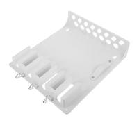 Operitacx Soporte de Pared para Cortapelos de Plástico Blanco, Organizador para Herramientas de Peluquería Porta Tijeras y Peine, Accesorio Compacto para Salón y Barbería Profesional