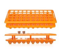 Operitacx Soporte Organizador 50 Ranuras Naranja Tubos E para de de Pp y en Ensayo Práctico Muestras Investigación Científica E Industrial