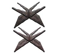 Operitacx Soporte para Libros de Madera Tallada, Plegable y Resistente, Tamaño Mediano, Color Negro y Rojo, Atril Bíblico Multifuncional para Lectura y Exhibición en Iglesia, Cocina