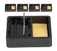 Operitacx Soporte para Soldador Eléctrico Resistente al Calor, Mini Soporte Compacto de 5 Piezas con Base Aislante y Esponja Limpiadora, Estación de Ayuda para Soldadura y