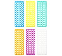 Operitacx Soporte para Tubos de y Gradilla para Muestreo, 60 Agujeros Doble Cara, 6 Piezas de Plástico Resistentes para Uso Diario en Laboratorio, Compatible Tubos de 0.5/1.5/2 Ml